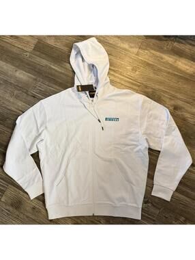PIRELLI PAYOFF HOODIE WHITE FZ Sz L NWT
